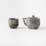 SYO FUJITA Sai Bizen Sake Cup with Faceted Sides