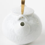 White Hammered Pattern (Lime) Tea Pot (S)