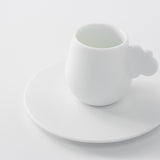 Cloud Espresso Cup & Saucer (White)