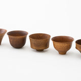 Tohka Sake cup 5 pieces set (Brown)