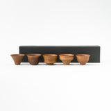 Tohka Sake cup 5 pieces set (Brown)