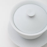 Shinogi / Tea Cup With Lid & Saucer (White)