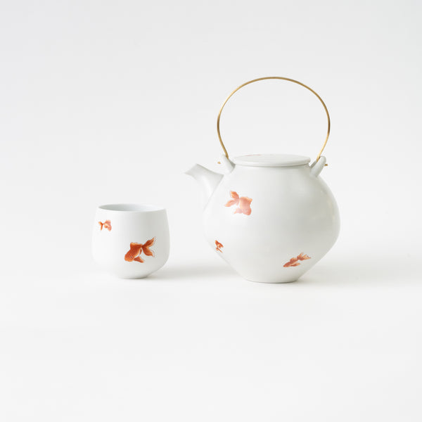 Rinsen Tea Cup / Red Goldfish