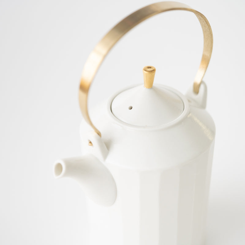 Tea Pot & Cups Set / Shinogi White