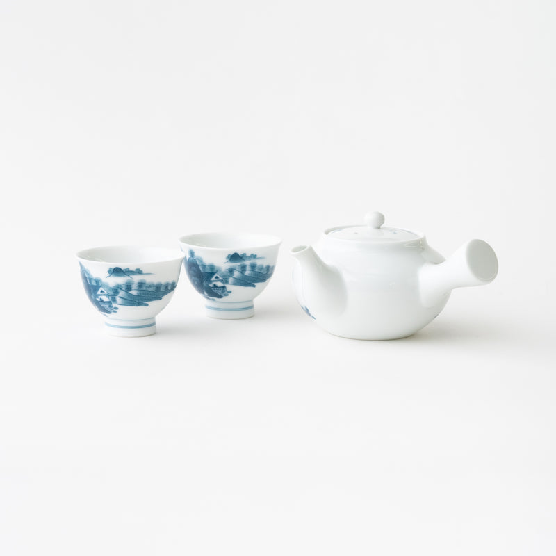 Sansui Tea Pot & Cups Set