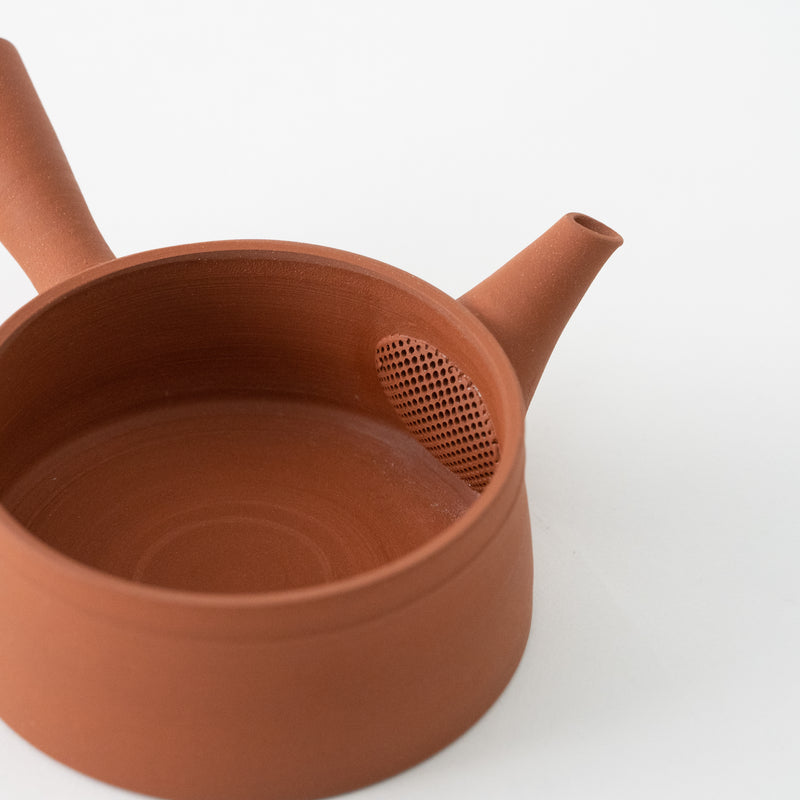 Red Clay Cylindrical Teapot
